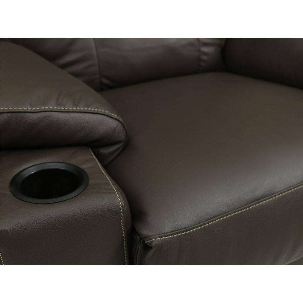 Poltrona Do Papai De Couro Zyon Elétrica Café - 6