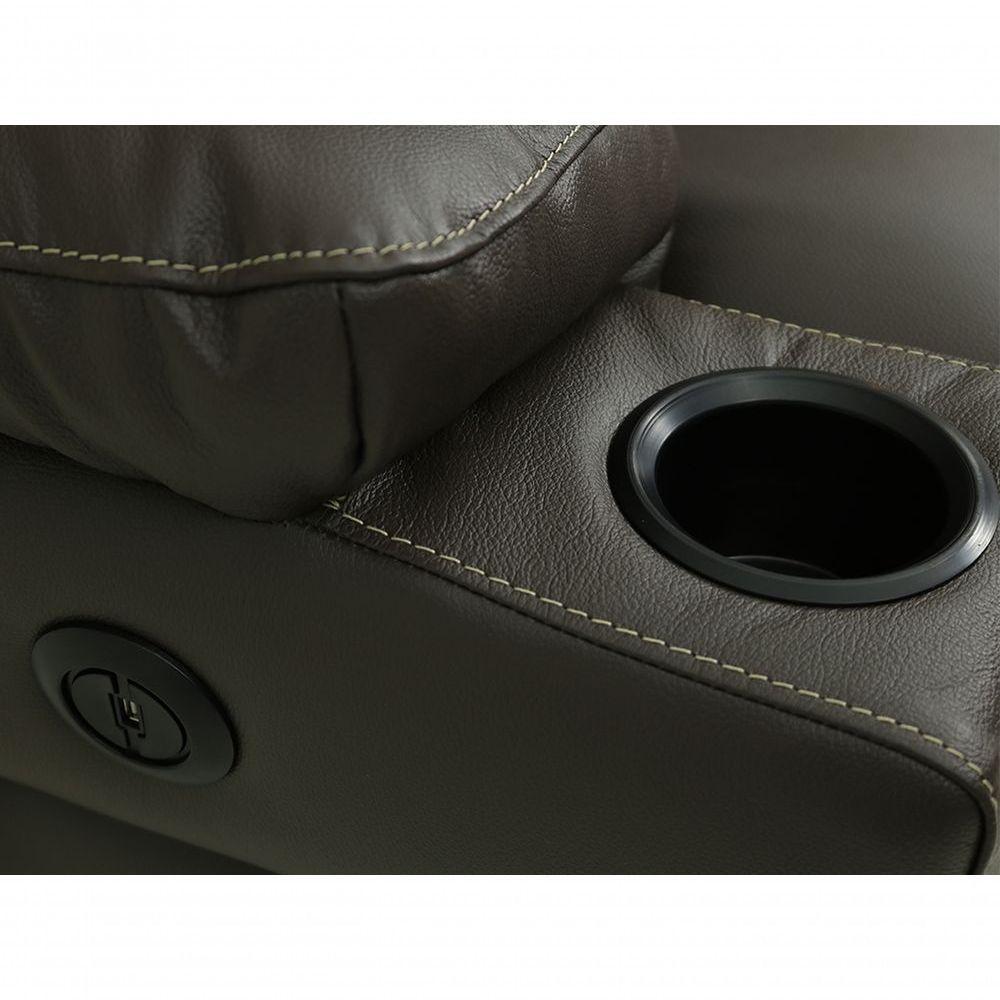 Poltrona Do Papai De Couro Zyon Elétrica Café - 7