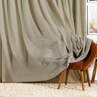 Cortina Lucy Blackout Voil Gaze Linho 4,40m X 2,50m Sala Quarto Varão 3m - Chocolate - 100% Poliéster - 2