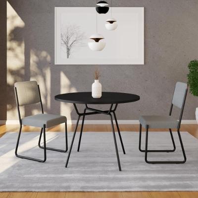 Mesa De Jantar Redonda Soho 90cm Preto Tx - Est.preta