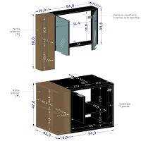 Gabinete Banheiro Star Cuba Dalla Preta Tor Dl08 Valv Click Pistache-naturale