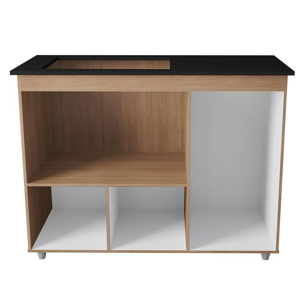 Balcão Para Cooktop 5 Bocas 3 Portas Com Tampo Cortado Anita Savana / Off White - 3