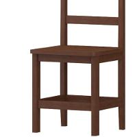 Kit Com 2 Cadeiras De Jantar Madeira Maciça Perola - Castanho Sem Estofado - 3