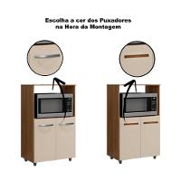 Balcão Multiuso Para Cozinha Micro-ondas 2 Portas Taiane Savana / Off White - 5