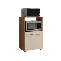 Balcão Multiuso Para Cozinha Micro-ondas 2 Portas Taiane Savana / Off White - 6