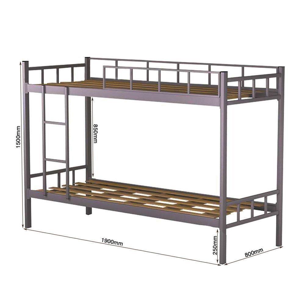 Beliche Reforçada De Aço Com Escada Para Quarto - Cinza - 4