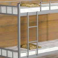 Beliche Reforçada De Aço Com Escada Para Quarto - Cinza - 3