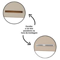 Balcão Multiuso Para Micro-ondas 2 Portas 1 Gaveta Nalu Savana / Off White - 5