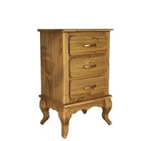 Cômoda Rústica Pequena Retro 3 Gavetas Pés Luís Xv Mel - 2