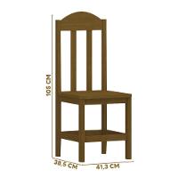 Kit Com 2 Cadeiras De Jantar Madeira Maciça Safira - Imbuia Sem Estofado - 2