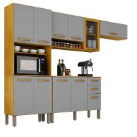 Cozinha Completa Athenas 10 Portas E Nichos Mobilihouse Cinamomo/cinza Acetinado - 5