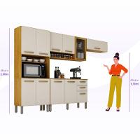 Cozinha Completa Athenas 10 Portas E Nichos Mobilihouse Cinamomo/off White Acetinado - 5