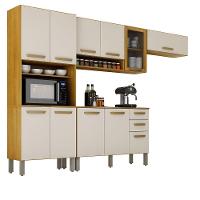Cozinha Completa Athenas 10 Portas E Nichos Mobilihouse Cinamomo/off White Acetinado - 6