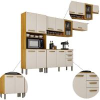 Cozinha Completa Athenas 10 Portas E Nichos Mobilihouse Cinamomo/off White Acetinado - 7