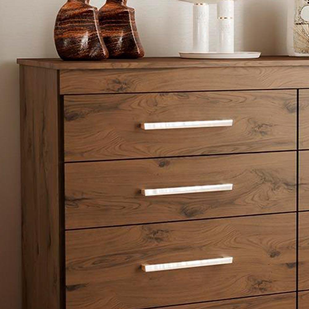 Cômoda Grande Para Quarto 8 Gavetas Madeirada - Capuccino Wood - 3