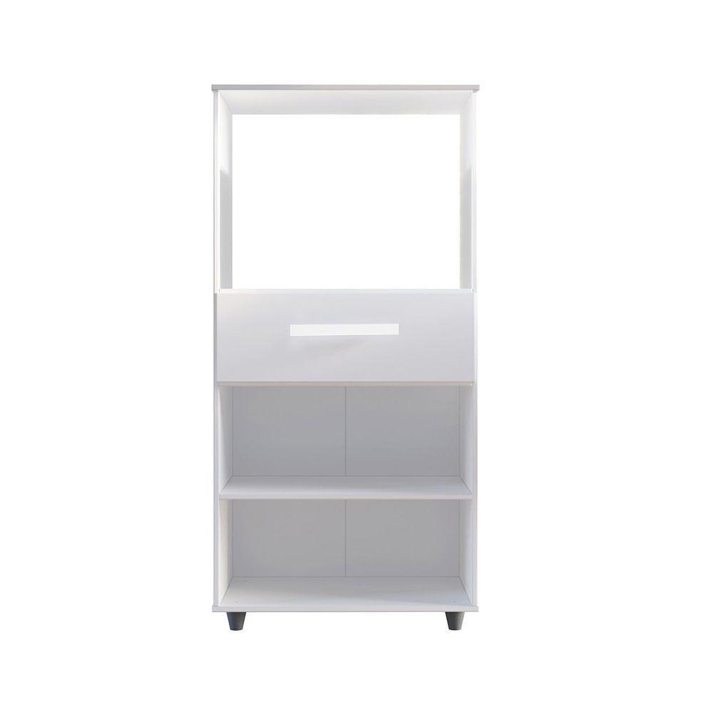 Balcão Multiuso Para Micro-ondas 2 Portas 1 Gaveta Nalu Branco - 2