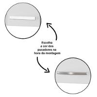 Balcão Multiuso Para Micro-ondas 2 Portas 1 Gaveta Nalu Branco - 5