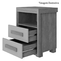 Kit 2 Mesas De Cabeceira Pés Madeira 2 Gavs Tóquio 100% Mdf Legno - 3