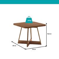 Conjunto Sala De Jantar 4 Cadeiras Margarida Carraro Nogal