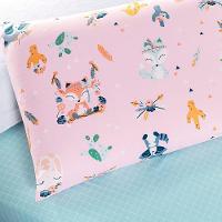 Kit Cobre Leito Solteiro Infantil Raposa 4 Peças Micropercal 200 Fios