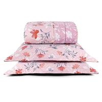 Cobre Leito Queen Dupla Face Sublime 400 Fios Micropercal Estampa Flora - 1