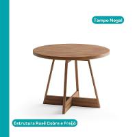 Conjunto Sala De Jantar 4 Cadeiras Paraíso Carraro Nogal - 3