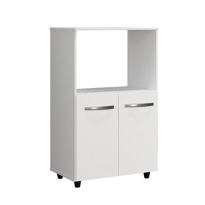 Balcão Multiuso Para Cozinha Micro-ondas 2 Portas Taiane Branco