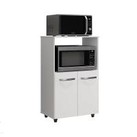 Balcão Multiuso Para Cozinha Micro-ondas 2 Portas Taiane Branco - 6