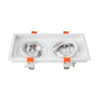 Spot De Embutir Recuado Nordecor Loyo Para 2 Lâmpadas Ar70 Gu10 Branco - 2