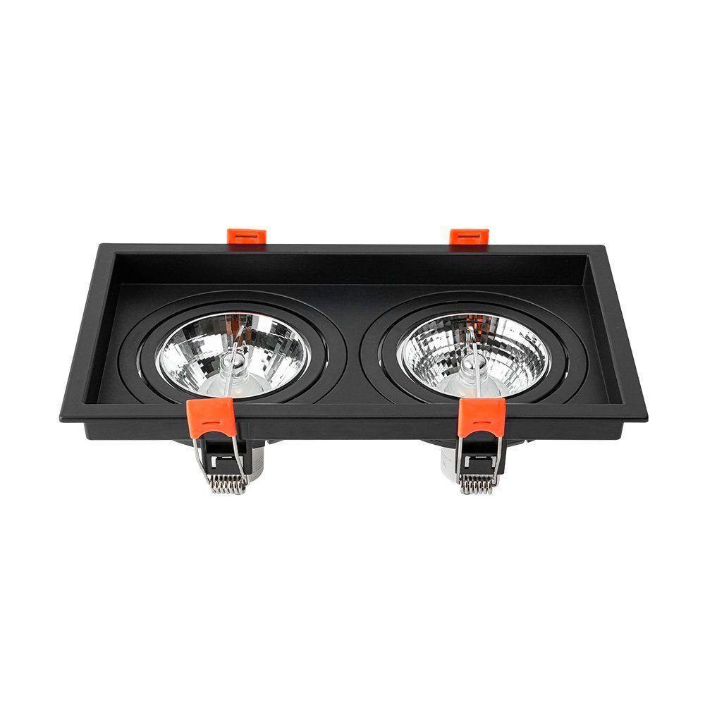 Spot De Embutir Recuado Nordecor Loyo Para 2 Lâmpadas Ar70 Gu10 Preto - 1