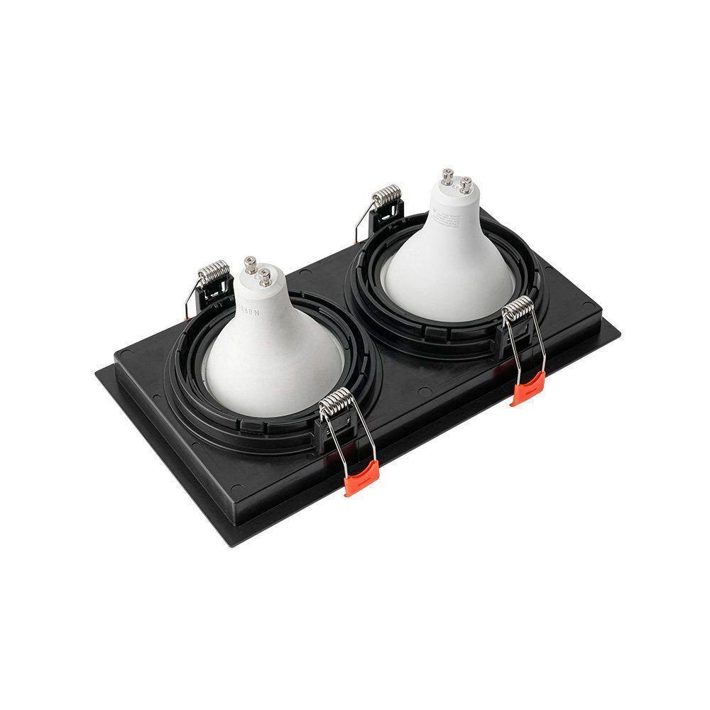 Spot De Embutir Recuado Nordecor Loyo Para 2 Lâmpadas Ar70 Gu10 Preto - 3