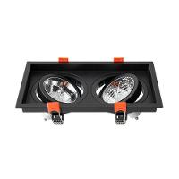 Spot De Embutir Recuado Nordecor Loyo Para 2 Lâmpadas Ar70 Gu10 Preto - 2