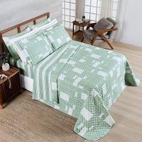 Cobre Leito Casal Dupla Face Sublime 400 Fios Micropercal Estampa Adria - 1