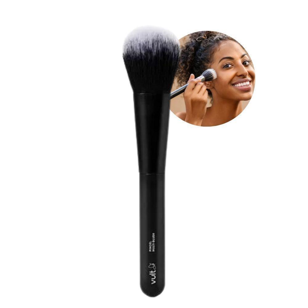 Pincel De Maquiagem Multi Blush Multifuncional Pó Blush Bronzer Contorno Vult - 2