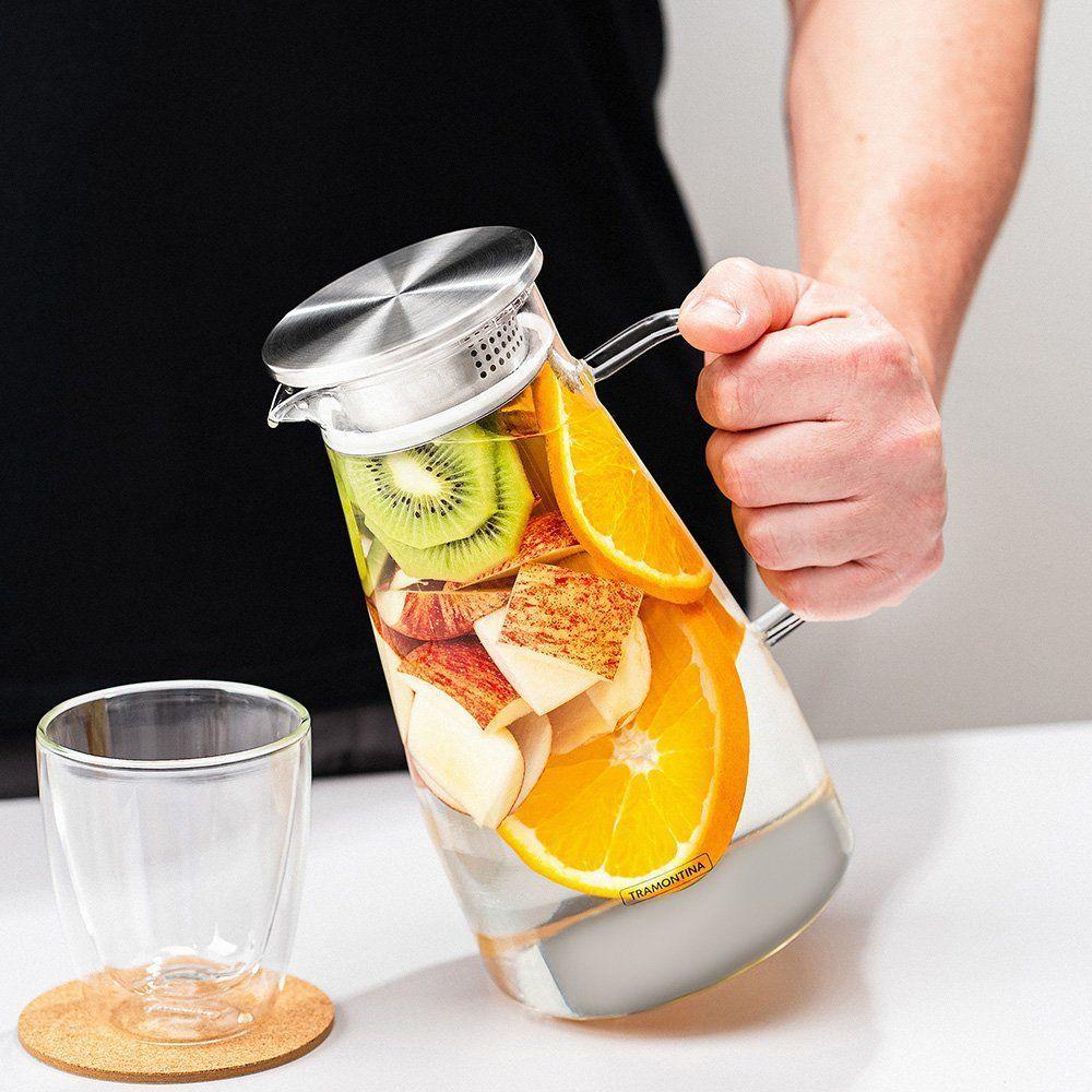 Jarra De Vidro Borossilicato Tramontina 61227680 1,8l Com Tampa Em Aço Inox - 7