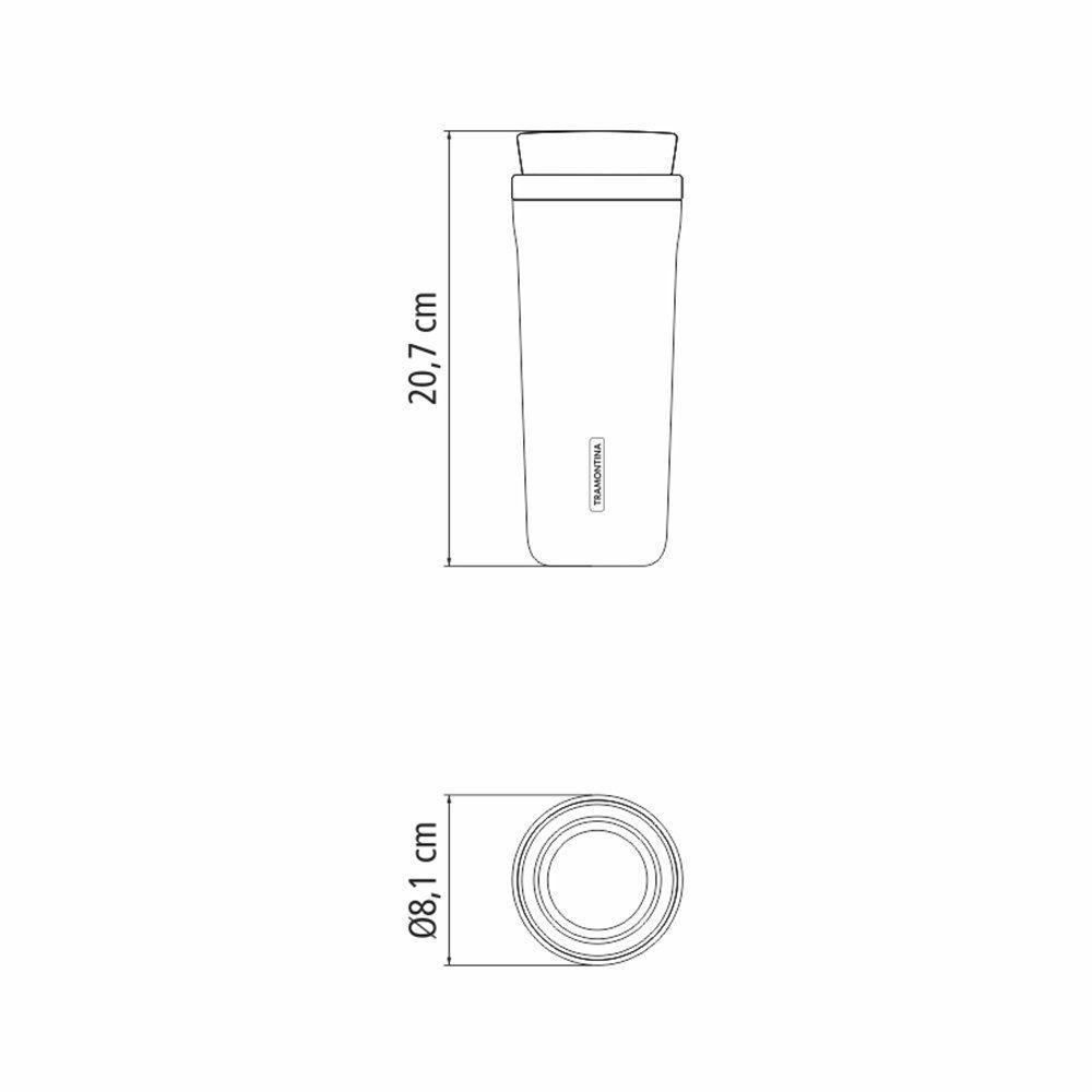 Copo Térmico Tramontina 6164948 460ml Com Bocal 360° Preto - 10