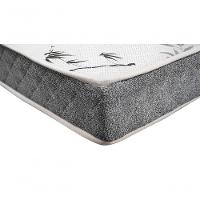 Cama Box Baú Solteiro 88 Tecido Sintético Branco Com Colchão Miller - 100% Espuma - D33 Cinza 54x88x188 - 4