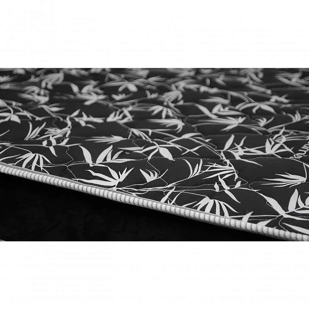 Cama Box Baú Casal 138 Bipartido Tecido Sintético Branco Com Colchão Hamburgo - 100% Espuma - D28 Preto 55x138x188 - 4