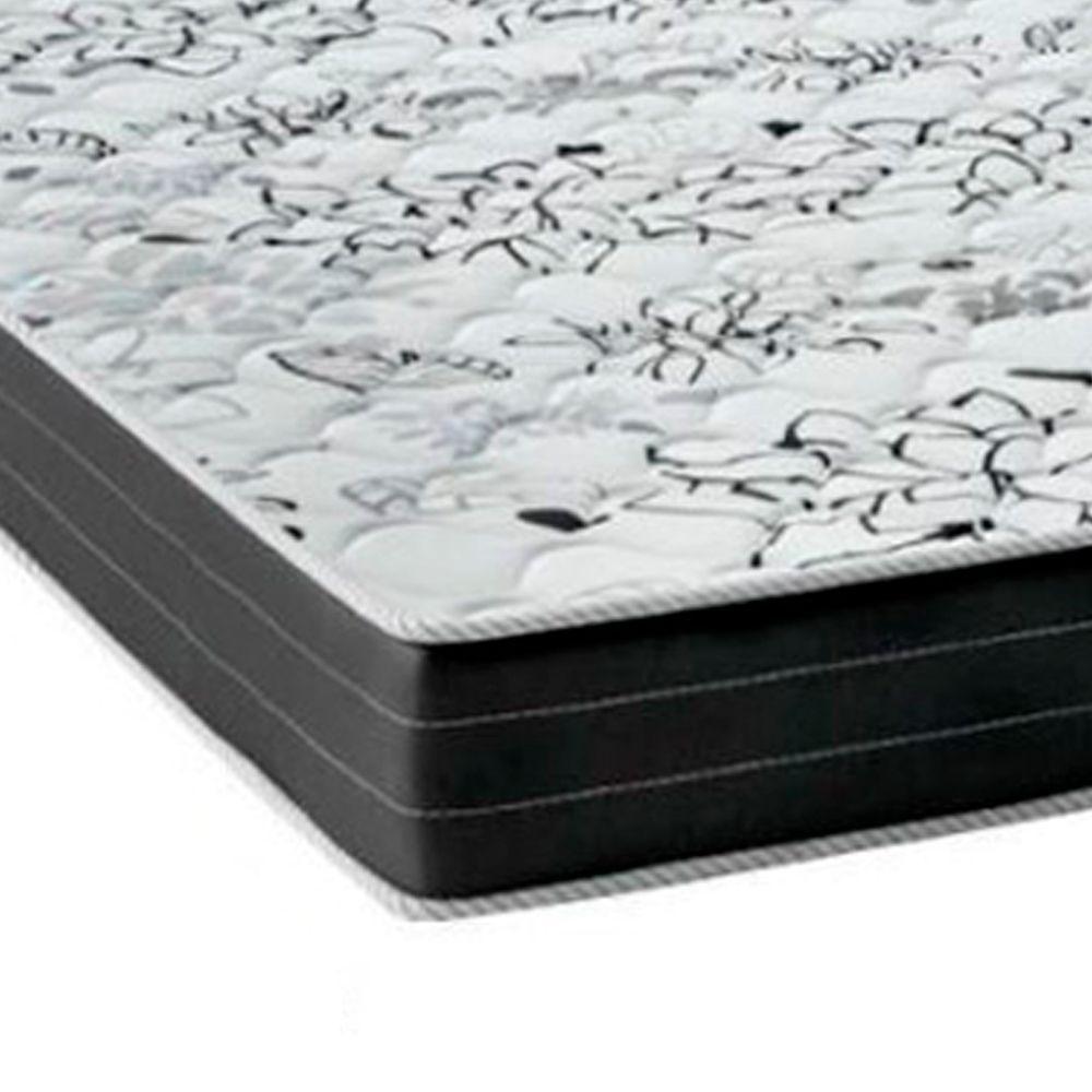Cama Box Baú Casal 138 Tecido Sintético Branco Com Colchão De Espuma Semi Ortopédica Extra Firme Cinza 80kg - 3