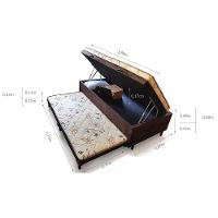 Cama Box Baú Solteiro Conjugado Espuma Com Cama Auxiliar Bicama 3 Em 1 Suede Marrom - 2