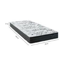 Colchão Solteiro De Espuma Semi Ortopédica D28 Extra Firme Preto Suporta Até 80kg - 2
