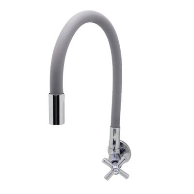 Torneira Gourmet Cozinha Parede Flexível Colorida Cinza 1/4v