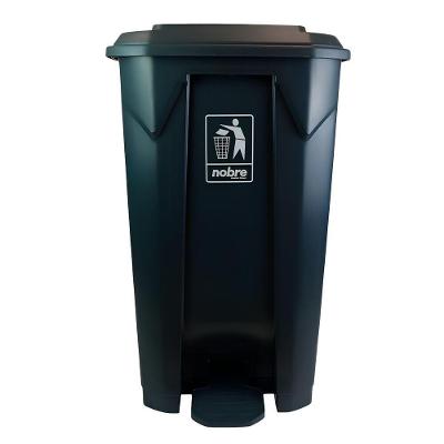 Lixeira Pedal 100l Para Ambientes Externos - Cinza Sofisticado E Prático