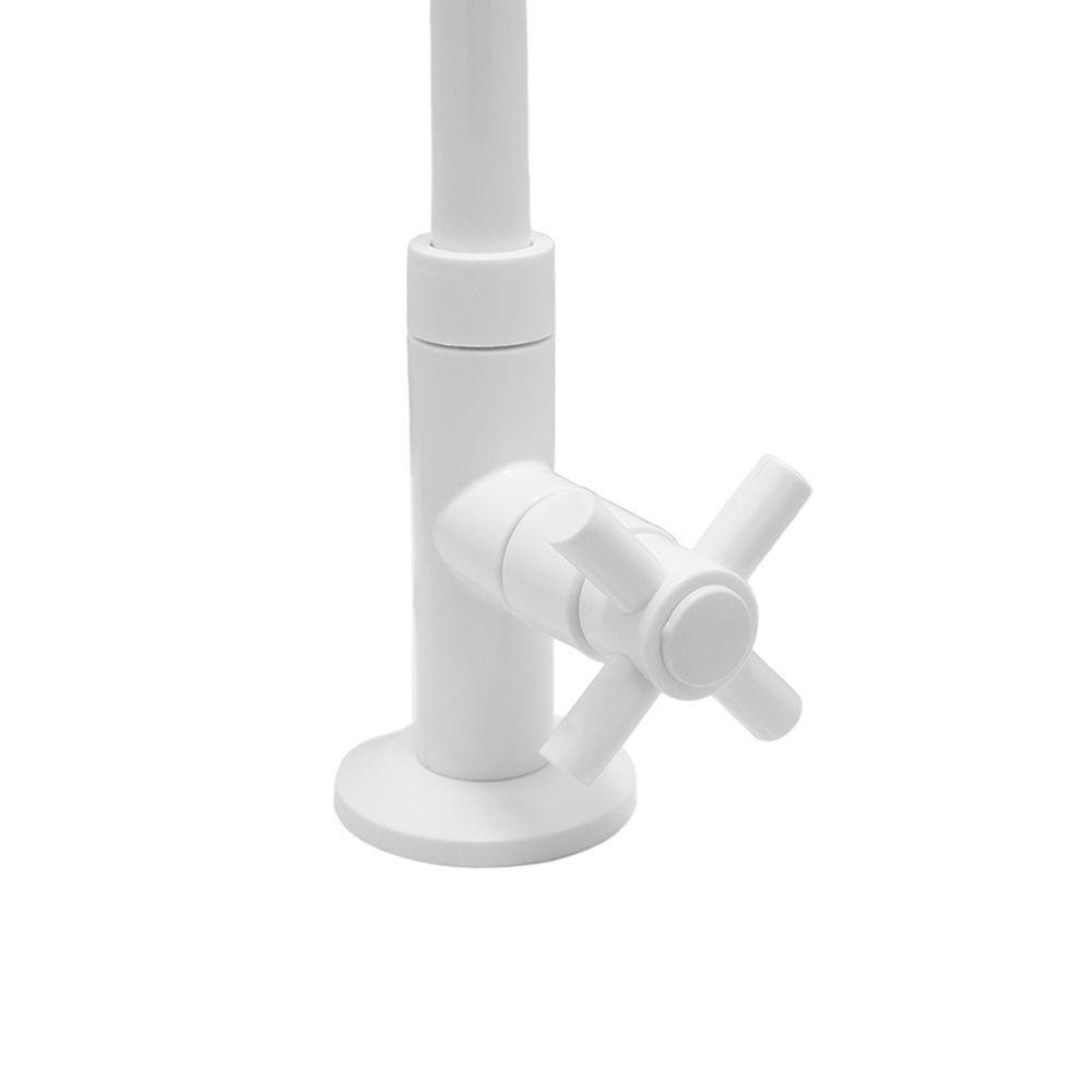 Torneira Pia Banheiro Lavatório Bica Móvel Bancada Branca - 6