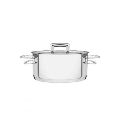 Caçarola Rasa Tramontina Brava 20cm Em Aço Inox