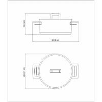 Caçarola Rasa Tramontina Brava 20cm Em Aço Inox