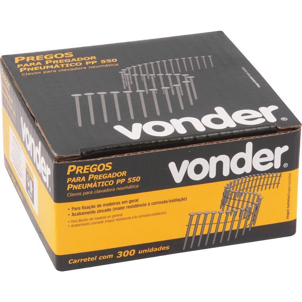 Prego Liso 50mm Carretel C- 300 Pç P- Pregador Pp 550 Vonder - 1