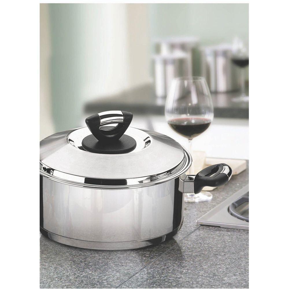 Caçarola Tramontina Solar Baquelite Rasa Em Aço Inox Fundo Triplo Com Tampa Alças De Baquelite 20 Cm Tramontina - 9