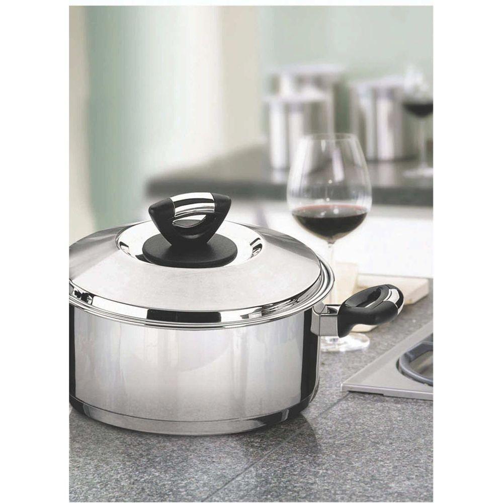 Caçarola Tramontina Solar Baquelite Rasa Em Aço Inox Fundo Triplo Com Tampa Alças De Baquelite 20 Cm Tramontina - 10
