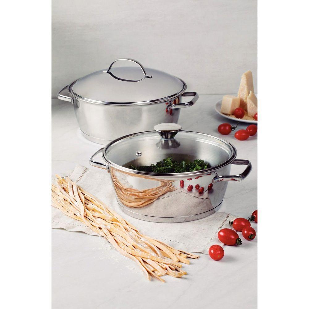 Caçarola Rasa Tramontina Allegra Em Aço Inox Com Fundo Triplo 24 Cm 4,2 L Tramontina - 2